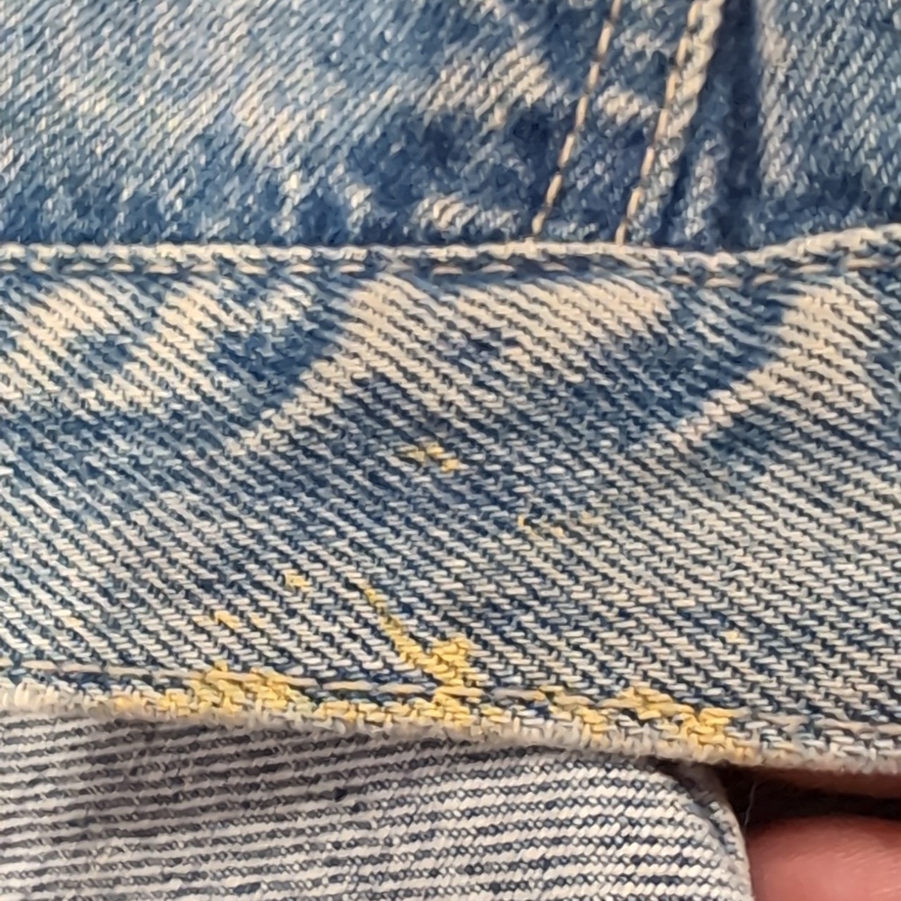Vintage 90's Naf Naf Denim Jacket with Navy Collar - Picture 10 of 12